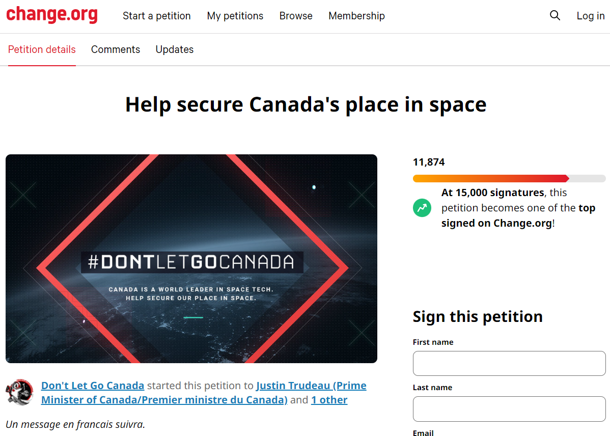Change.org e-petition