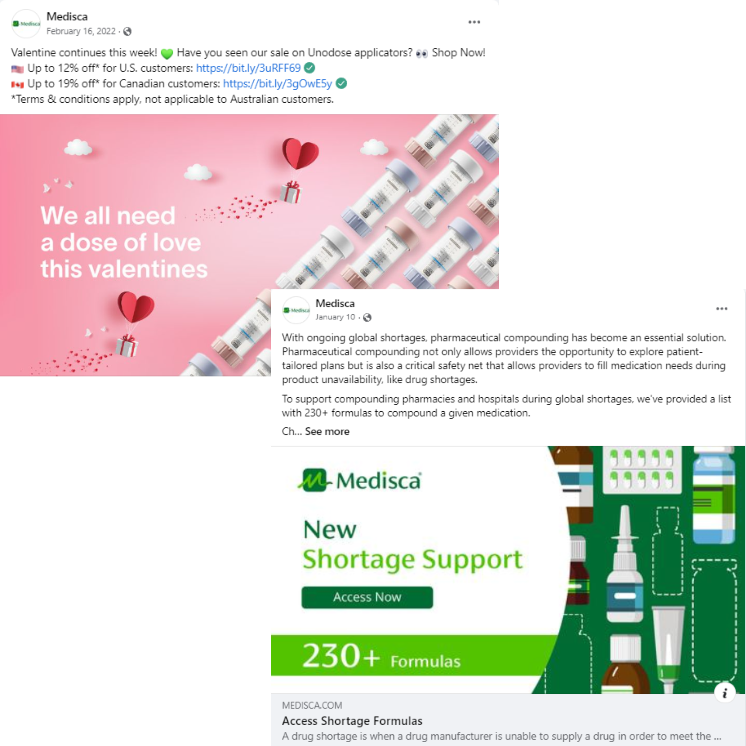 Old versus new social media post showcasing a promotion with consistent brand optimization