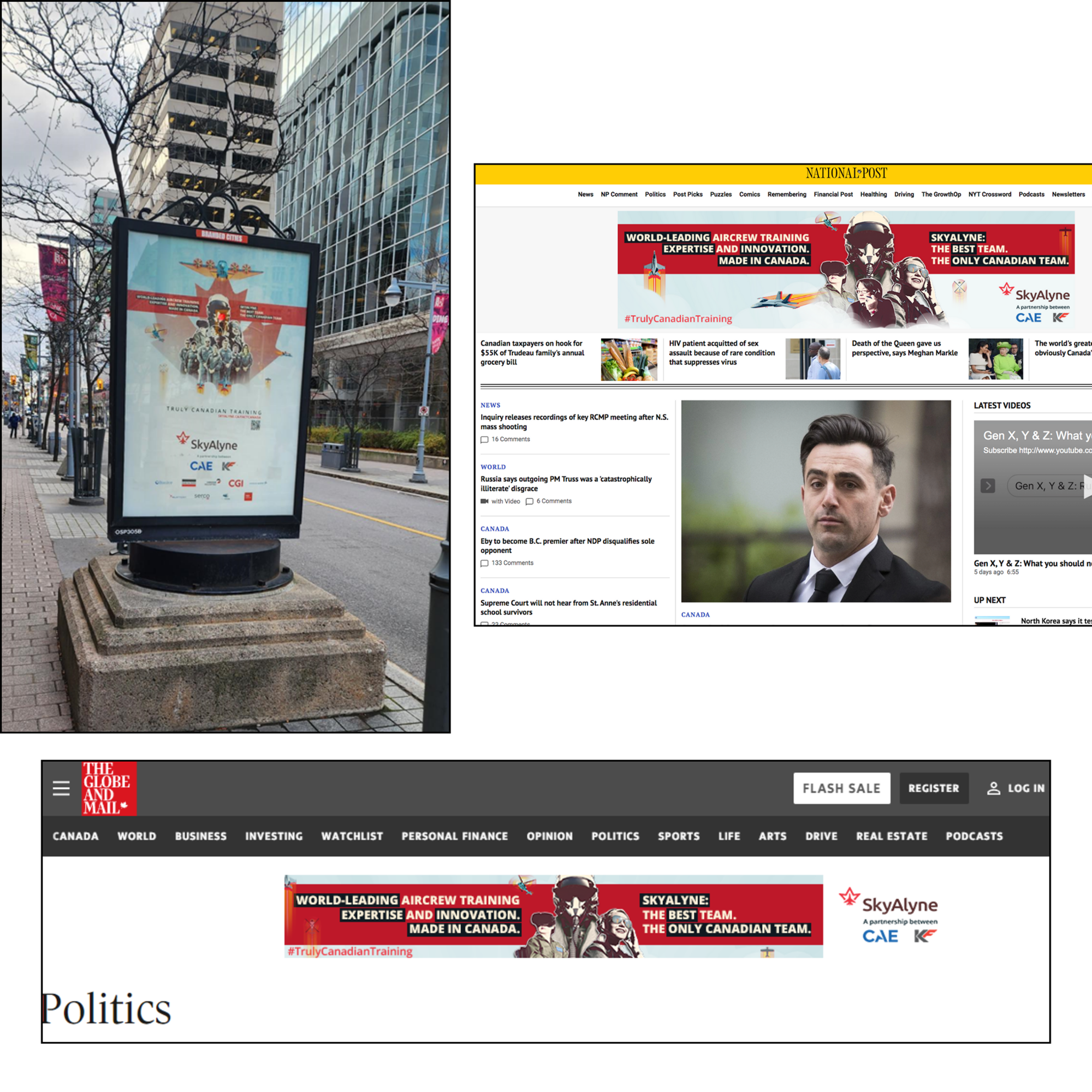 Digital ads and street posters targeting politicians and government